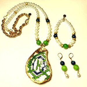 "English Manor" 3-piece hand made jewelry set